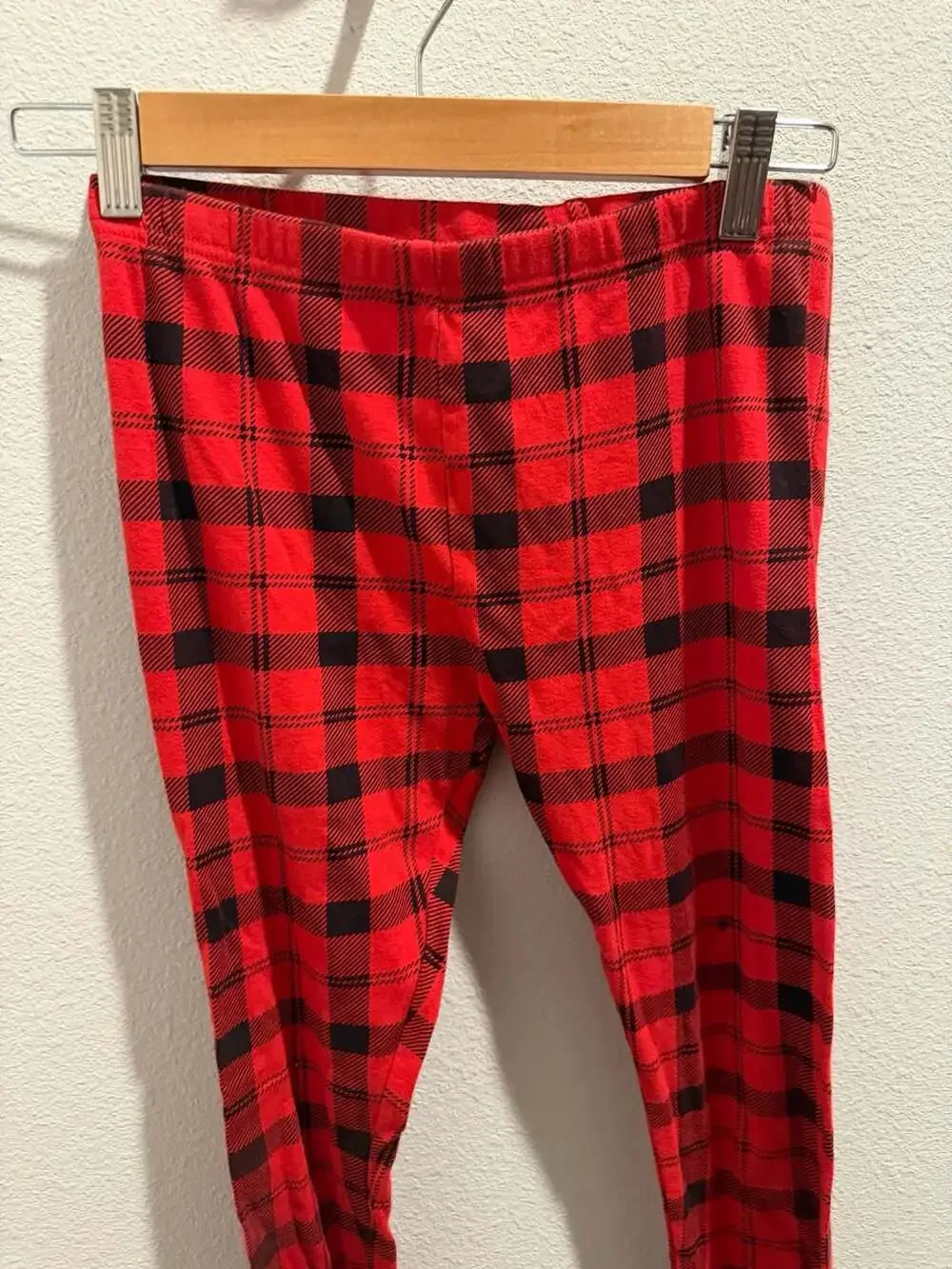 Carter's Kids Red and Black Buffalo Plaid Long Sleeve Pajama Set Size 14